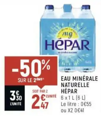 Eau minérale naturelle hépar