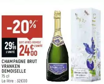 Spar Champagne brut vranken demoiselle offre