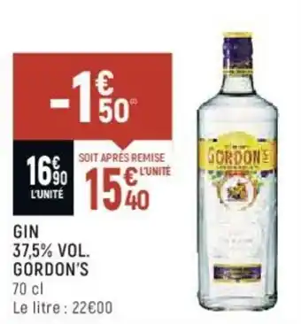 Spar Gin 37,5% vol. gordon's offre