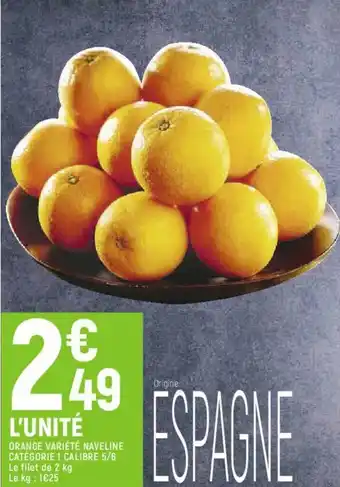 Spar Orange variété naveline catégorie 1 calibre 5/6 offre