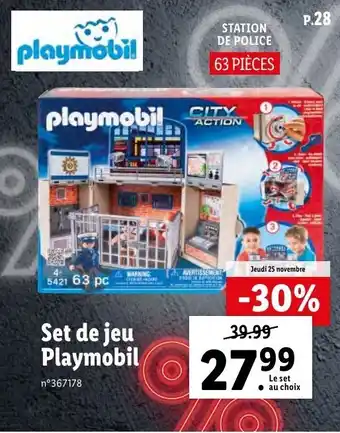Lidl Set de jeu playmobil offre