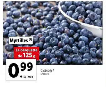 Lidl Myrtilles offre
