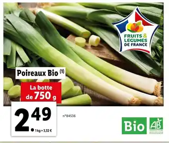 Lidl Poireaux bio offre