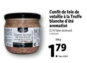 Lidl Confit de foie de volaille à la truffe offre