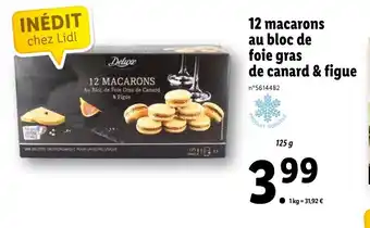 Lidl 12 Macarons au bloc de foie gras offre