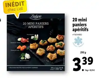 Lidl 20 Mini paniers apéritifs offre