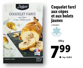 Lidl Coquelet farci aux cèpes offre