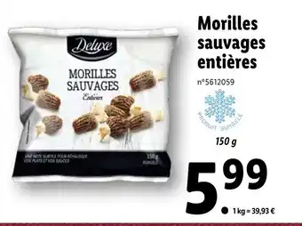 Lidl Morilles sauvages entières offre