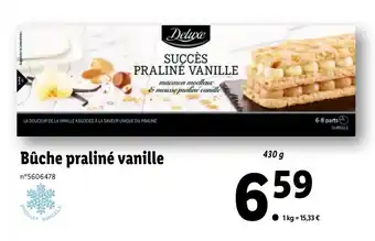 Lidl Bûche praliné vanille offre