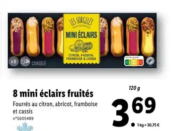 Lidl 8 Mini éclairs fruités offre