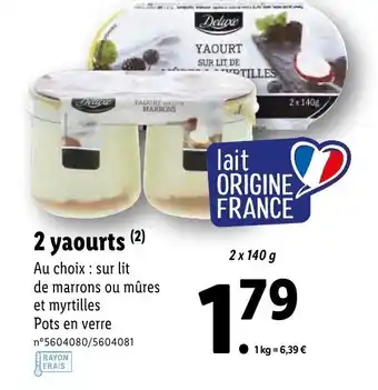 Lidl 2 Yaourts offre