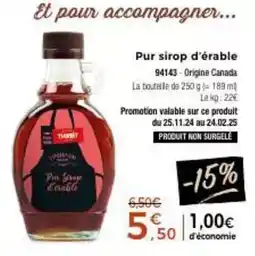 Thiriet Pur sirop d'érable offre