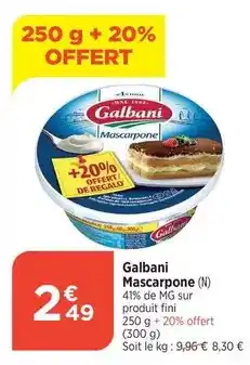 Bi1 Galbani - mascarpone offre