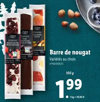 Lidl Barre de nougat offre