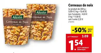 Lidl Cerneaux de noix offre