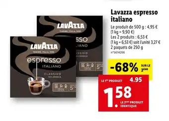 Lidl Lavazza espresso italiano offre