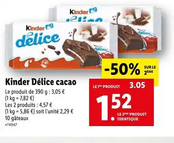 Kinder délice cacao