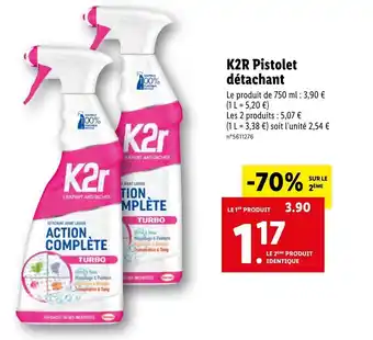 Lidl K2R pistolet détachant offre