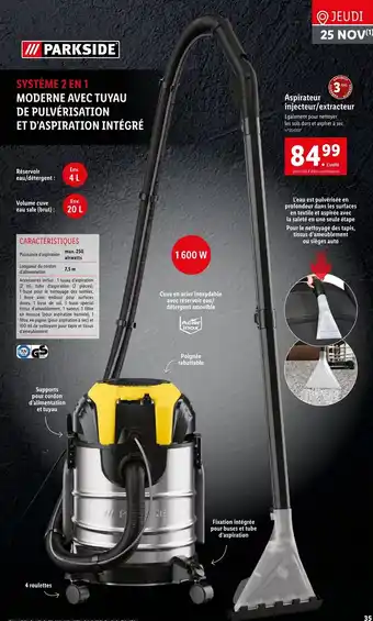Lidl Aspirateur Injecteur/Extracteur offre
