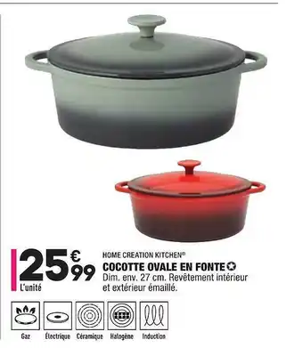 ALDI Cocotte Ovale En Fonte Home Creation Kitchen offre