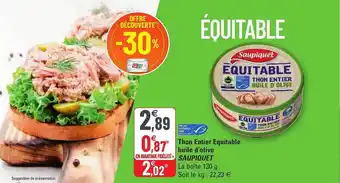 G20 Thon Entier équitable Huile D'olive Saupiquet offre