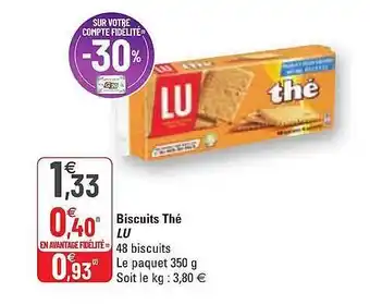 G20 Biscuits Thé Lu offre