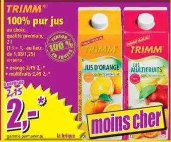 Norma 100% Pur Jus Trimm offre
