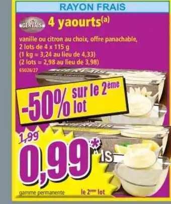 Norma 4 Yaourts Gervais offre