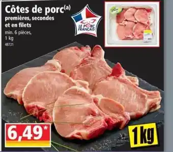 Norma Côtes De Porc Premières, Secondes Et En Filets offre