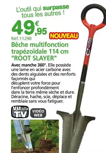 Provence Outillage Bêche Multifonction Trapézoïdale 114 Cm offre