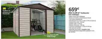 Abri 11,39 M² Yardmaster Gris Châtaigne