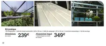 Espace emeraude Kit Pratique, Aluminium, Aluminium Laqué offre