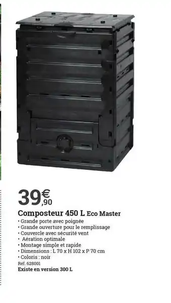 Espace emeraude Composteur 450 L éco Master offre