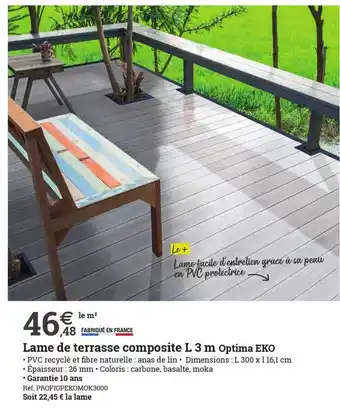 Lame De Terrasse Composite L 3 M Optima Eko