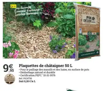 Plaquettes De Châtaigner 50 L