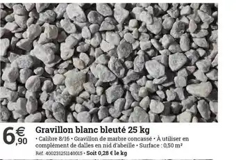 Espace emeraude Gravillon Blanc Bleuté 25 Kg offre