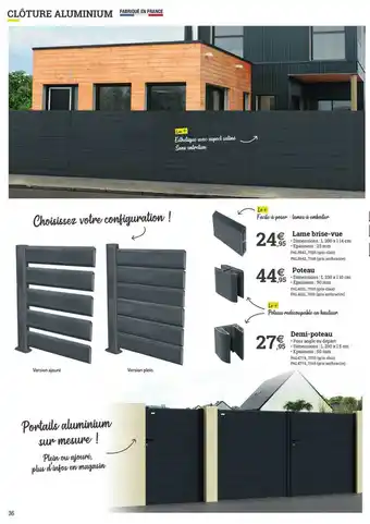 Espace emeraude Lame Brise-vue, Poteau, Demi-poteau offre