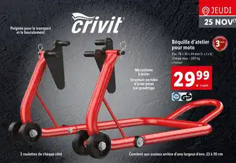 Lidl Béquille d'Atelier Pour Moto offre