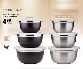 Lidl Boîtes de Conservation offre