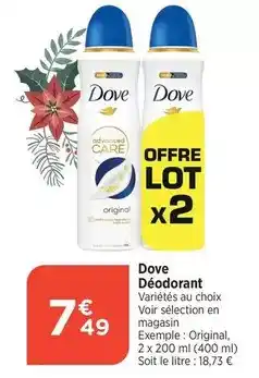 Bi1 Dove - déodorant offre