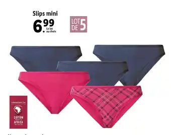 Lidl Slips Mini offre