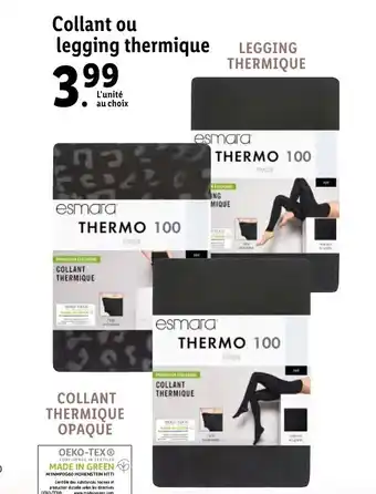 Lidl Collant Ou Legging Thermique offre