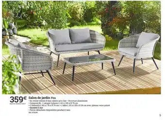 Espace emeraude Salon De Jardin Fira offre