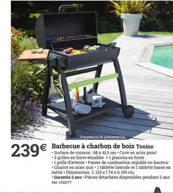 Espace emeraude Barbecue à Charbon De Bois Tonino offre