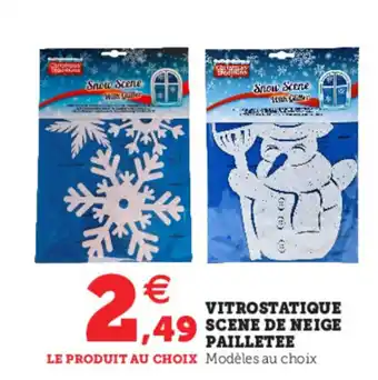 Vitrostatique Scene de Neige