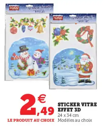 Sticker Vitre Effet 3D
