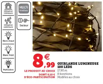 Super U Guirlande Lumineuse 180 Leds offre