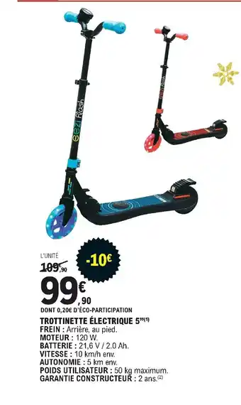 E.Leclerc Sport Trottinette électrique 5 offre