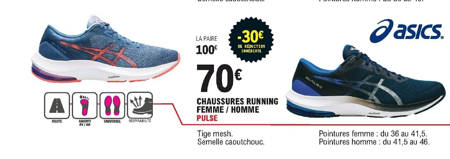 promo basket running homme