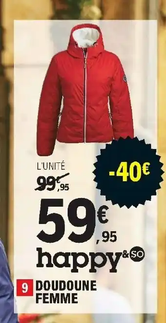 E.Leclerc Sport Doudoune Femme offre